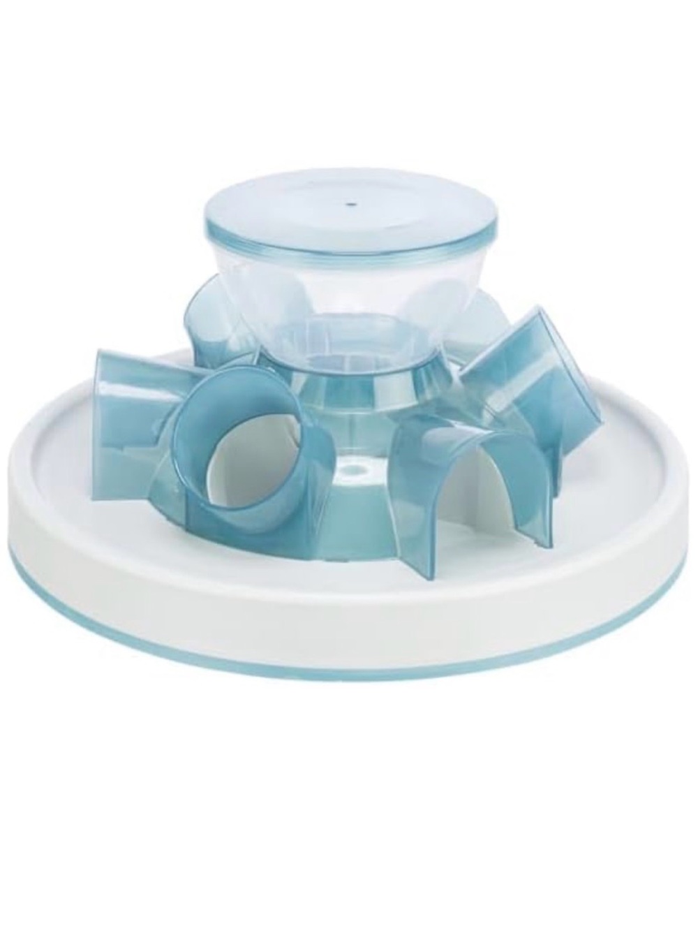 Interactive Cat Slow Feeder & Treat Dispenser - Light Blue - Picture 2 of 5